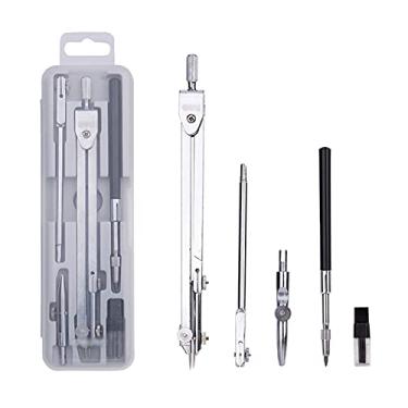 Imagem de Bússola matemática conjunto de bússola de desenho profissional instrumento bússola engenharia desenho de design profissional conjunto de desenho bússola para geometria (tamanho: C)