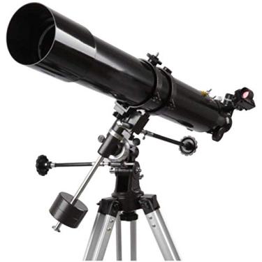 Imagem de Telescópio astronômico para iniciantes observação calibre 80 mm 900 mm comprimento focal telescópio refratário para iniciantes, telescópio de viagem com Carry Ba