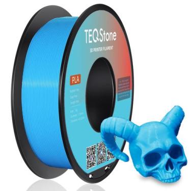 Imagem de Filamento de impressora 3D TeqStone PLA 1,75 mm Ciano 1 kg