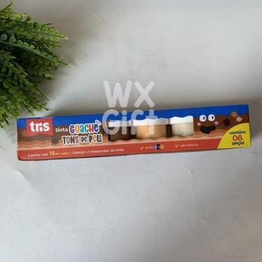 Imagem de Tinta Guache em Pote - 6 Cores de 15ml cada, 1 Pincel e 1 Mistudador -