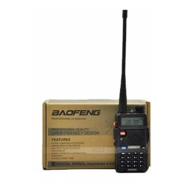 Imagem de Kit 2 Rádio Ht Dual Band Uhf E Vhf Baofeng Uv5R Rádio Preto