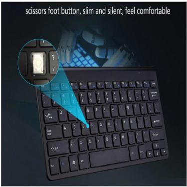 Imagem de Kit Teclado Slim Com Mouse Sem Fio 2.4g Ultra Fino Para Pc Notebook Preto