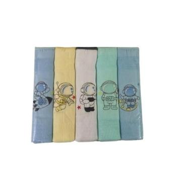 Imagem de Kit Fralda de Pano Bordada Menino e Menina Tecidos Duplo,com 5 Unidade