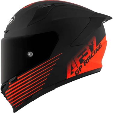 Imagem de Capacete KYT Striker 2V Livery AF37 Preto e Vermelho Fosco
