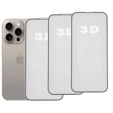 Imagem de Kit 3x Películas de Vidro 3d Anti Impacto Para iPhone Todos Modelos - 