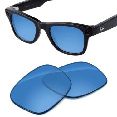 Imagem de Tintart Lentes de substituição de desempenho compatíveis com RayBan Meta Wayfarer RW4006 50 mm - HD azul