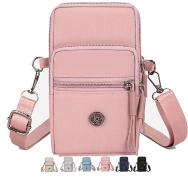 Imagem de Bolsas transversais pequenas para mulheres, mini bolsas de celular carteiras de pulso bolsa de ombro bolsa de braço bolsa de viagem para mulheres e homens, B - Rosa, Medium, Bolsa transversal pequena