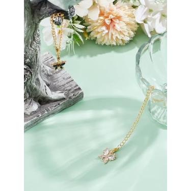 Imagem de 2 pingentes de copo de borboleta, pingente de alça de vidro de latão com correntes de ferro, pingentes de cores mistas, acessórios para lidar com objetos de garrafa de água, joias, decorações