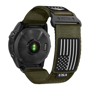 Imagem de Pulseiras masculinas de nylon resistente para Garmin Fenix8 51 mm/Fenix 7X/Fenix 5X/Fenix 6X/5XPlus/6X Pro, pulseira esportiva Quickfit de tecido de substituição para Garmin Instinct 2X/Tactix Delta