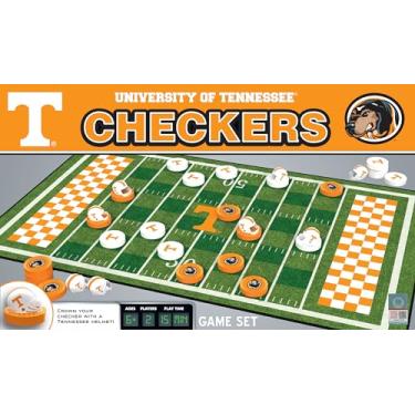 Imagem de MasterPieces Jogo familiar - NCAA Tennessee Checkers - Jogo de tabuleiro oficialmente licenciado para crianças e adultos