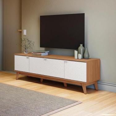 Imagem de Rack Kappesberg 3 Portas 3D Canela/Branco 180cm