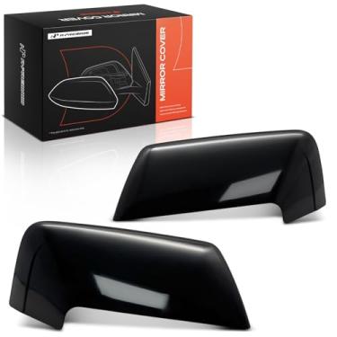 Imagem de A-Premium 2 peças de tampas de espelho retrovisor superior do lado do motorista e do passageiro - compatível com Ford Expedition 2007-2017 - preto texturizado