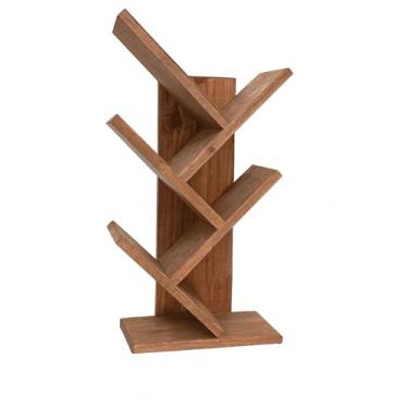 Imagem de Organizador de Livros, Livreiro Estante 60cm Prateleira Porta Livros Revista Cd Dvd Madeira Maciça