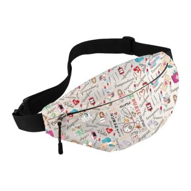 Imagem de MBMSO Pochete de enfermagem, presente de agradecimento de enfermeiras, presentes escolares de enfermagem, formatura, enfermeira, presente de dia de enfermagem, Nurse WB, Large, Pacotes de cintura