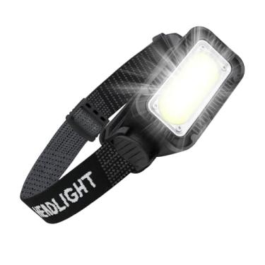 Imagem de Lanterna de cabeça recarregável, lanterna LED super brilhante com luz branca vermelha para atividades ao ar livre