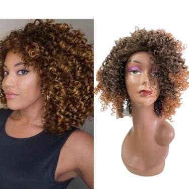 Imagem de Peruca Wig Cacheada 60cm Fibra Orgânica Para Uso Diário - BHAIR, OMBRE