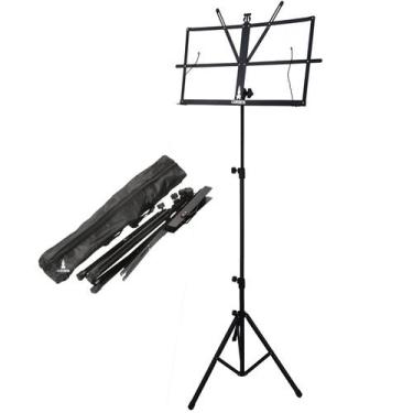 Imagem de Estante de Partitura Suporte Pedestal Cavalete Portátil Dobrável com B