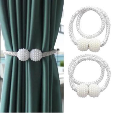 Imagem de Kit 2 Prendedores De Cortina Magnético Presilhas Enfeite - Your House,