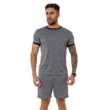 Imagem de Conjunto Camisa E Short Masculino Dry Fitnnes Academia - Daze Modas, P