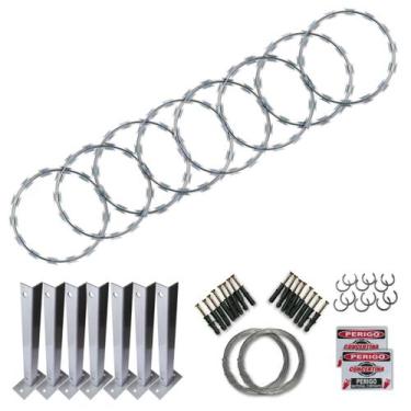 Imagem de Concertina Flat 45cm Para 15 Metros Cerca Com Kit Instalaçao - Concert