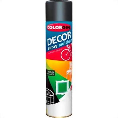 Imagem de Tinta Spray Decor Multi Uso Preto Brilhante COLORGIN