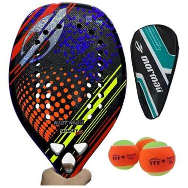 Imagem de Raquete Beach Tennis Mormaii Sunset Pro Carbono Tênis Praia
