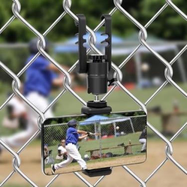 Imagem de yomishine Suporte de cerca para celular, suporte de cerca para iPhone, Samsung e outros telefones celulares, kit de montagem de trocador de jogos para beisebol, tênis (a segunda geração)