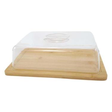 Imagem de Boleira Porta Frios De Bambu Com Cúpula Em Acrílico - Wincy