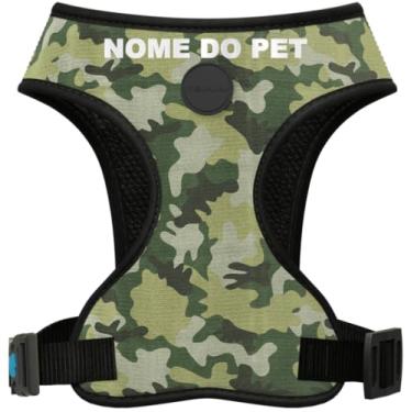 Imagem de Combo Peitoral Style Para Cachorro Com Guia Tradicional, Localizador e Nome Personalizado (Camuflado, PP)