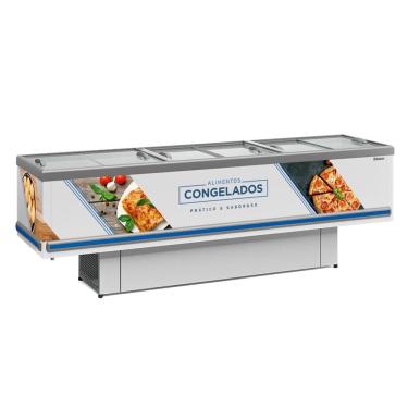 Imagem de Expositor Ilha Gelopar Para Congelados Standart 819 Litros Branco 127V GESV-290 R