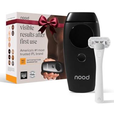 Imagem de Nood Novo ™ Flasher 2.0 + Kit De Barbear Inicial — Dispositivo Depilação A Laser Ipl Para Mulheres E Homens Com Lâminas Recarregáveis 5 Lâminas, Sem Dor, Funciona Onde Crescer, Preto Fosco