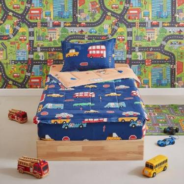 Imagem de Shxime Conjunto de edredom com zíper cereja casal 3 peças