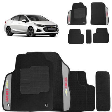 Imagem de Jogo de Tapete Carpete Cruze 2019 a 2024 Preto 5 Peças