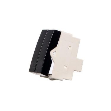 Imagem de Módulo Interruptor Duplo Simples Margirius Sleek 10A Preto Ebony