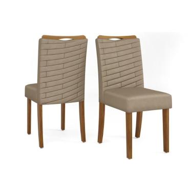 Imagem de Cadeira Sala De Jantar Julia Freijó-suede Kraft Bege - Dj Móveis