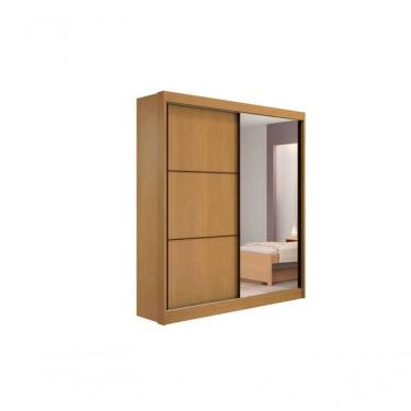 Imagem de Guarda Roupa Solteiro 2 Portas 3 Gavetas Atenas-cinamomo Móveis D'doro
