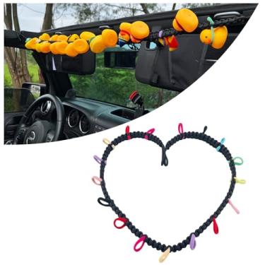 Imagem de Suporte de pato Paracord para Jeep, suporte de borracha compatível com Jeep Wrangler TJ JK&JL, preto (1 peça)