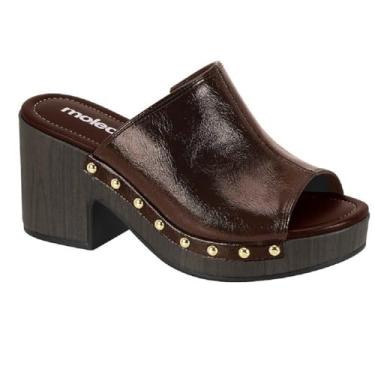 Imagem de Tamanco Moleca Meia Pata Ref 5549.107.30331 Marrom Escuro 38