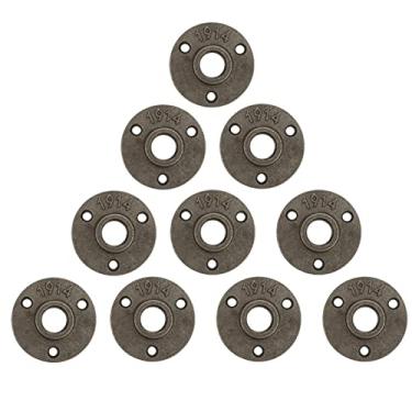 Imagem de 10 peças de flanges de liga, à prova de ferrugem, adequadas para uma variedade de terrais montados na parede (ferro fundido)