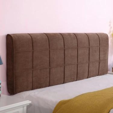 Imagem de Almofada grande para cabeceira de parede, descanso de cama, almofada de leitura, apoio lombar, encosto para dormitório, sofá-cama, beliche, estofado com capa lavável