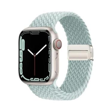 Imagem de Pulseira De Nylon Trançada Compatível Com Apple Watch Series S10 46mm 