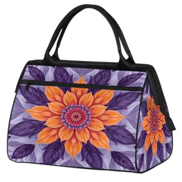 Imagem de Bolsa pequena para o fim de semana, feminina, masculina, rosa, vermelha, dobrável, bolsa esportiva leve para academia, Cor: 15, 15.2*8.3*11.6 inch, Moderno