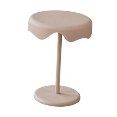 Imagem de Ｂｅｓｇａ Mesa lateral redonda para decoração de mesa de e bebidas Móveis pequenos Mesa de Martini minimalista Mesa de centro para cabine de escritório, Cáqui