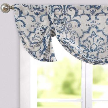 Imagem de Cortina de Cenefa con Nudo Jinchan 91x91cm Azul Pizarra