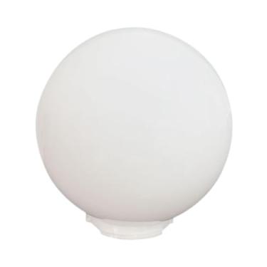 Imagem de Fenteer Lâmpada de acrílico para substituição em globo, luminária decorativa branca, abajur esférico para quintal, arandela de parede, gramado, jardim, 200mm
