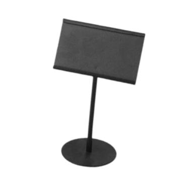 Imagem de Milageto Porta-cartões de visita em aço inoxidável, suporte para placas e números, ideal para buffets, festas, balcões, escritórios e mesas, Preto