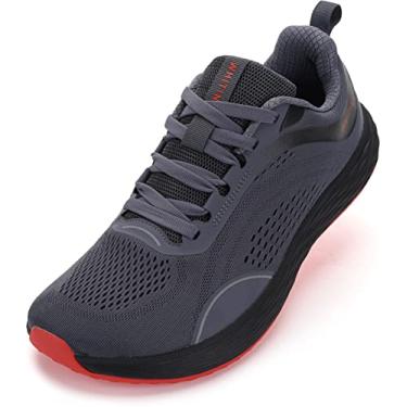 Imagem de WHITIN Tênis de corrida masculino Zero Drop + bico largo, Cinza, 8.5 Wide