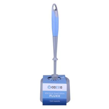 Imagem de Escova Sanitária com Suporte Flux Cazza Azul