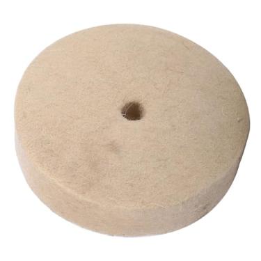 Imagem de Generic Roda de Polimento de lã de Moagem para Mármore de Cerâmica de Móveis de Vidro de Metal, 1 Peça 100x25mm Almofada de Disco Polidor de Feltro Macio para Joias, Plástico Cromado, Madeira, Telha