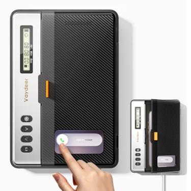 Imagem de SAFECaixa de bloqueio de telefone de metal, caixa de armário de celular com temporizador, contêiner trancado cofre temporizado para telefone, armazenamento portátil para cadeias de smartphone para